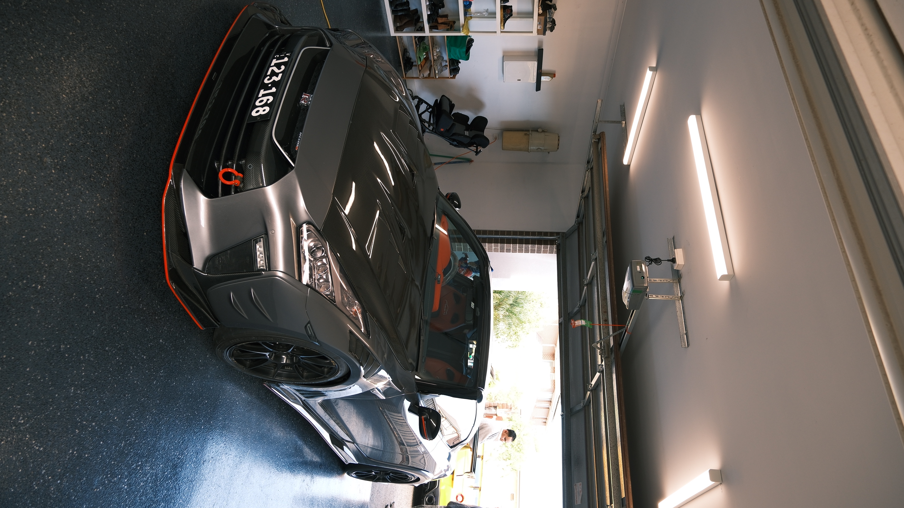 Top Secret Nissan GT-R R35 in the detailing bay